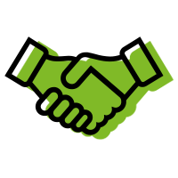 handshake green shadow